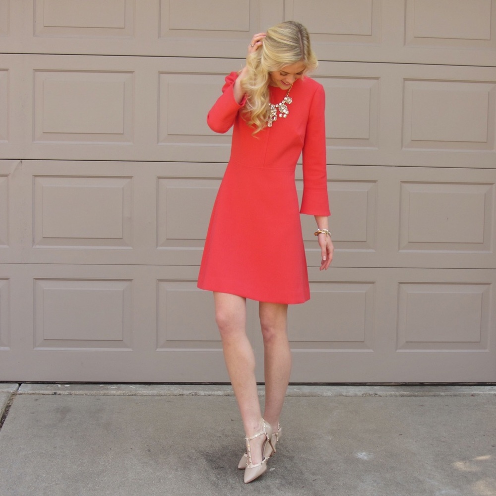 J.Crew Coral Color Dress - Picture 3 of 7